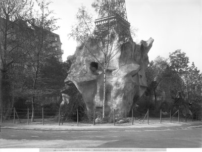 Prehistoric house at the Universal Exhibition of 1889 in Paris, architect Charles Garnier (1825-98) by Adolphe Giraudon
